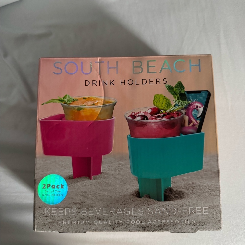 South Beach Pink and Blue Drink Holders